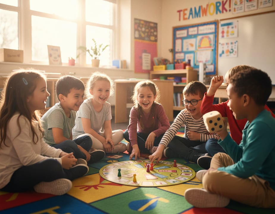 Children learning in a classroom