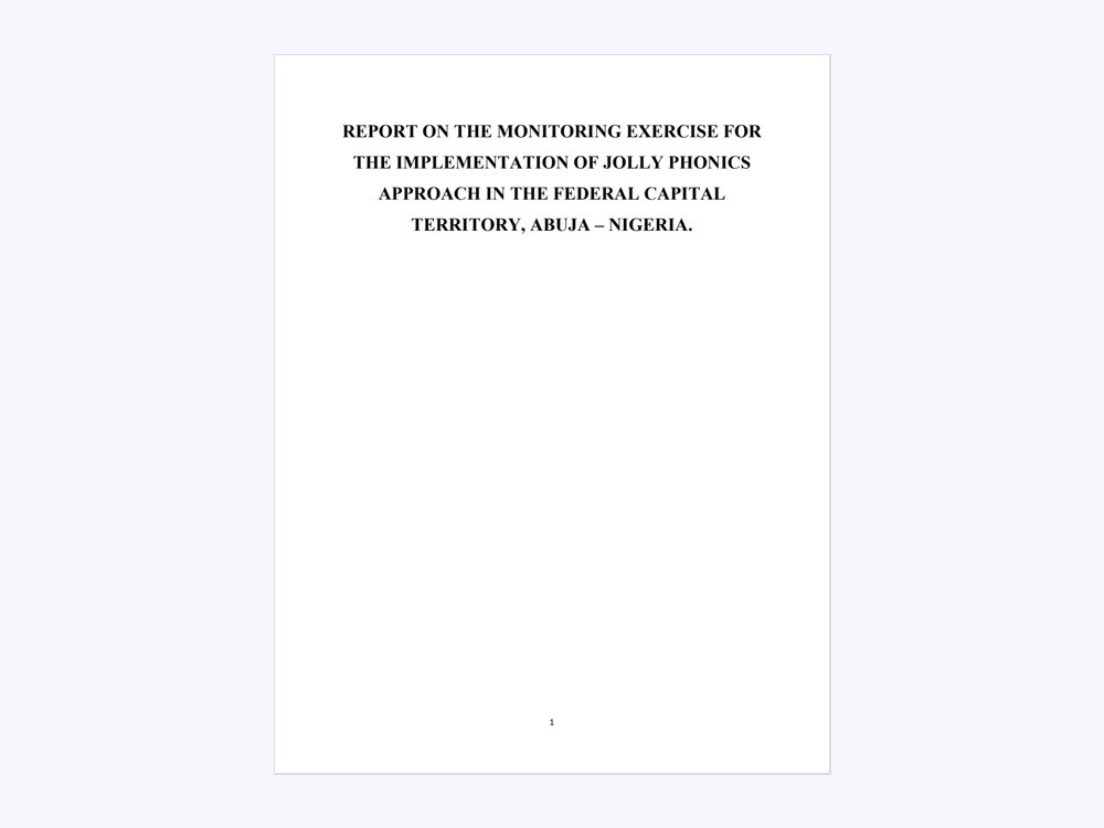 Document preview: Monitoring early reading in primary schools