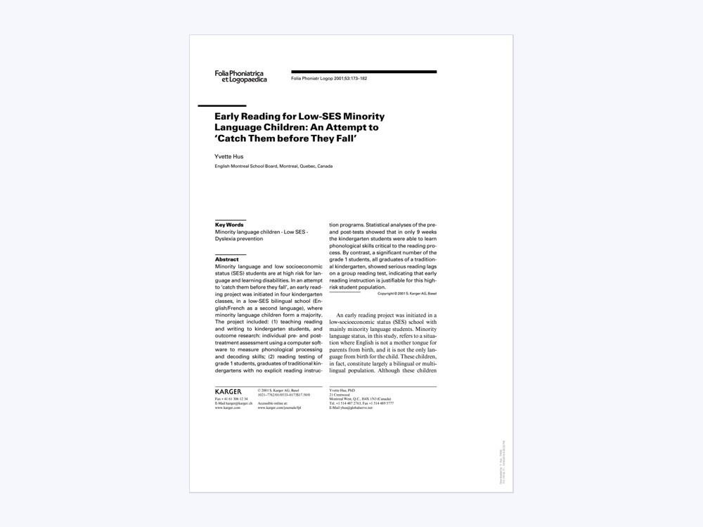 Document preview: Early reading for multilingual learners
