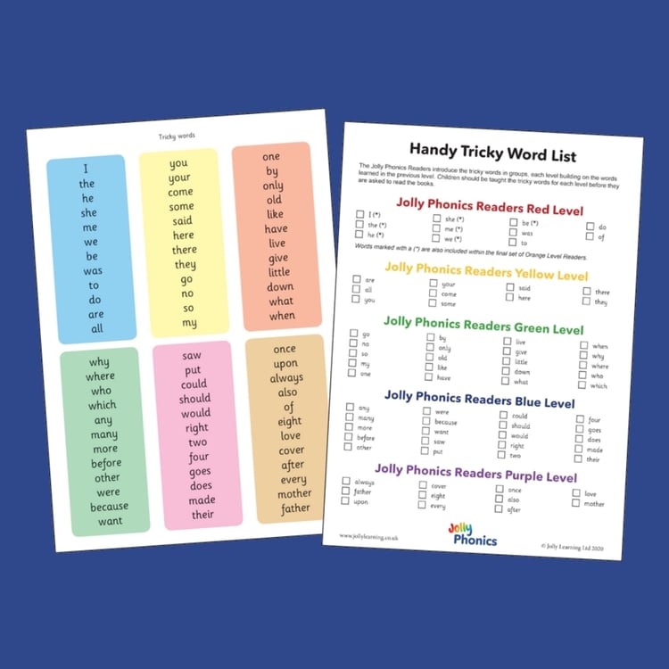 Handy Tricky Word Lists resource preview