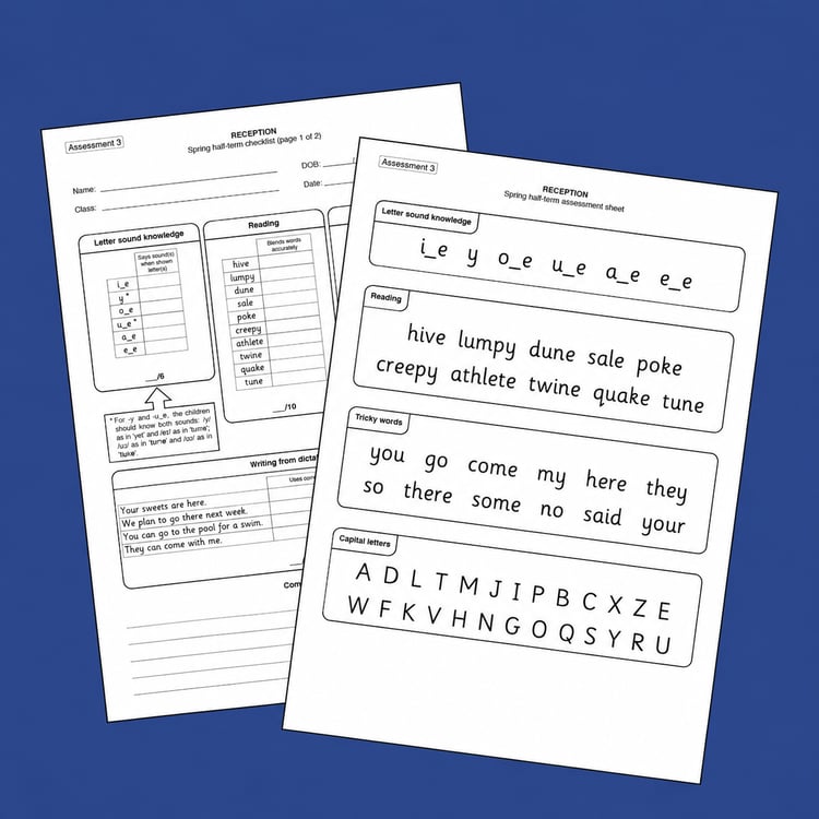 UK Phonics Assessment Sheets and Checklists resource preview