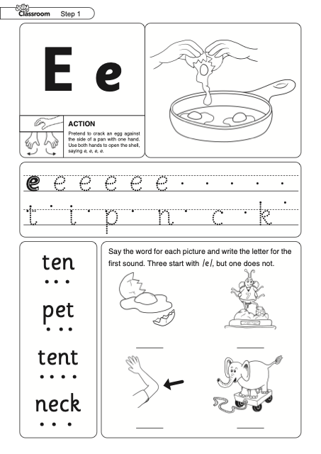 Worksheet /e/ Precursive - UK