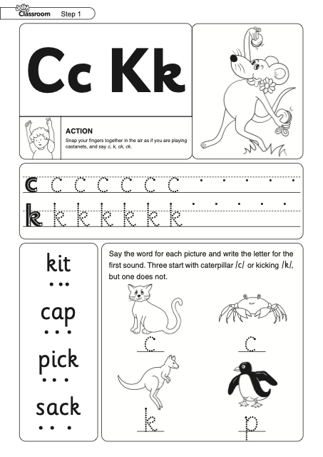 Worksheet /ck/ Precursive - UK