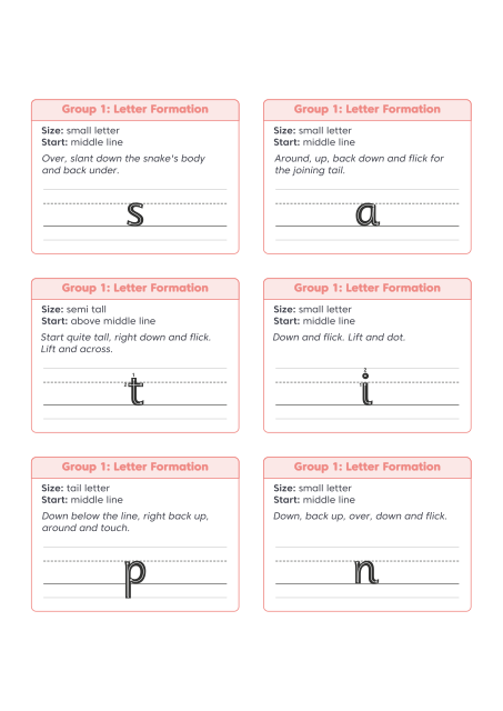 Letter Formation - Group 1