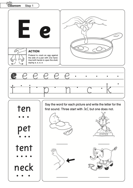 Worksheet /e/ Print Letters - UK