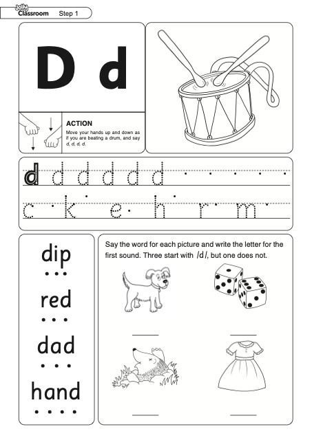 Worksheet d Print Letters - UK